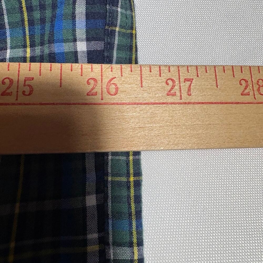 Chaps Shirt Men's 2XL Long Sleeve Button Down Stretch Easy Care Green Plaid - Picture 11 of 12